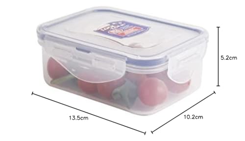 LocknLock Rectangular Plastic Food Container - 350ml Capacity | Airtight & Leak Proof | Dishwasher Safe 9
