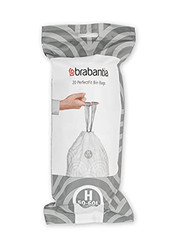 Brabantia PerfectFit Bin Liners - Tear-Resistant Plastic Trash Bags | 120 Count (Code H, 50-60L) 2