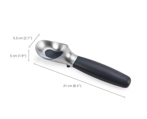 Joseph Joseph Elevate Ice Cream Scoop with Easy Trigger Release | Zinc Alloy Head | Anthracite 3