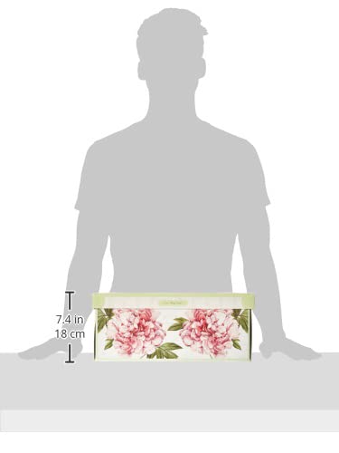 Lavatelli Peonies Cardboard Storage Box with Lid | 42cm L x 32cm W | Stackable | Made in Italy 6