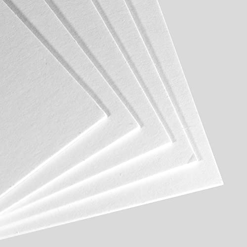 Daler Rowney Graduate Cream Core A2 Mountboard - Ice White Smooth Surface, 1.25mm Thick, 5 Pack 6