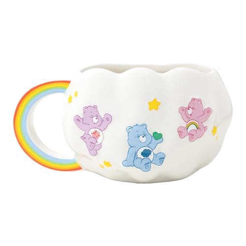 Paladone Care Bears Cloud Shaped Mug with Rainbow Handle - 450ml Ceramic Coffee Cup 7