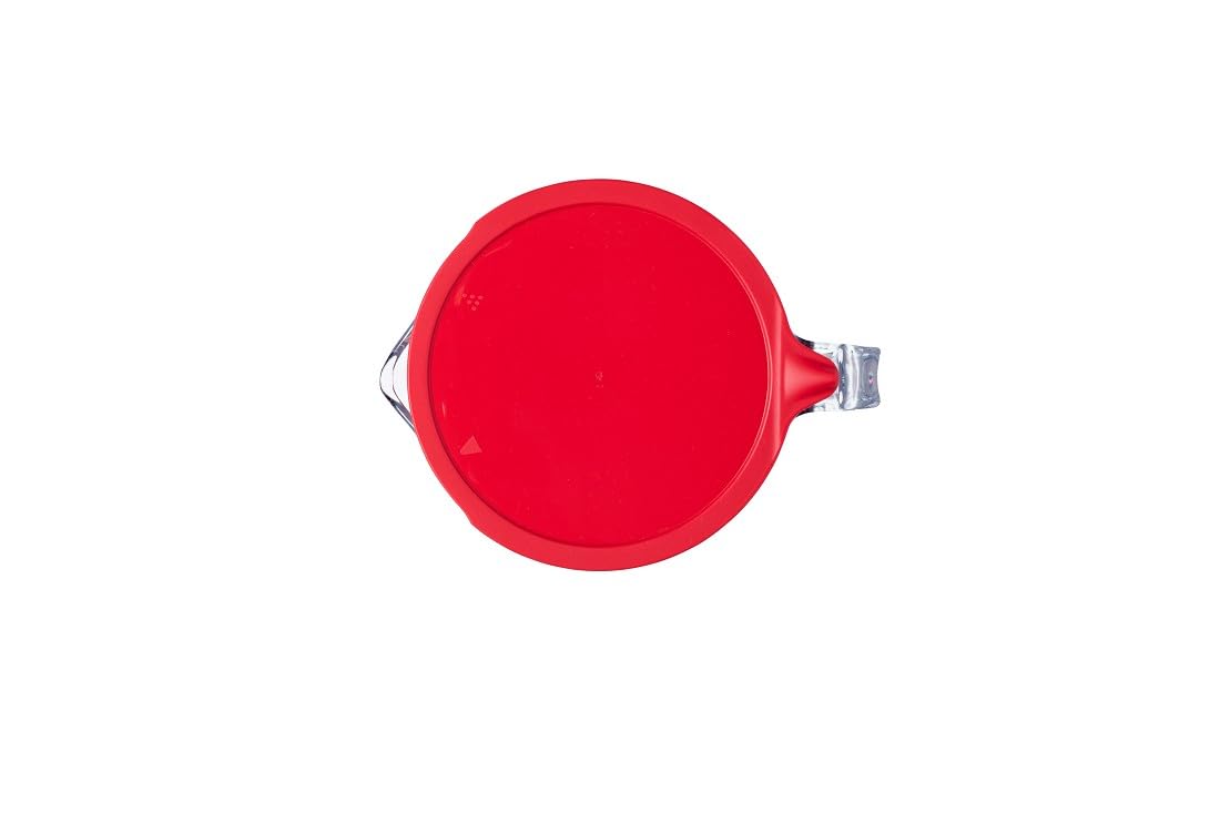 Pyrex Graduated Measuring Jug with Lid | 1 Litre Capacity | Red Glass | Model 8022313 5