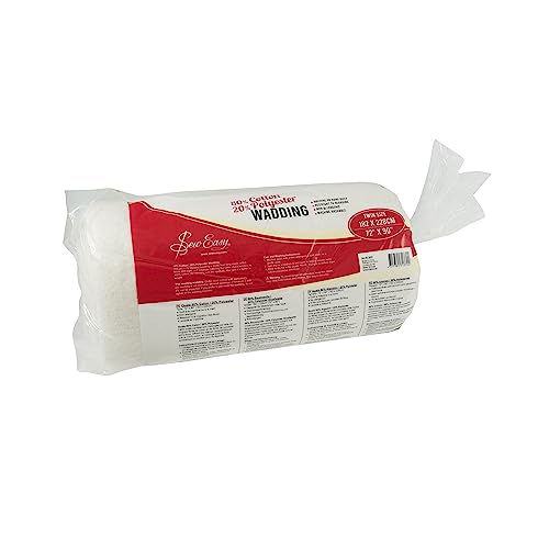 Sew Easy Quilting Batting Wadding - 80% Cotton 20% Polyester Mix | Twin Size | Washable 2