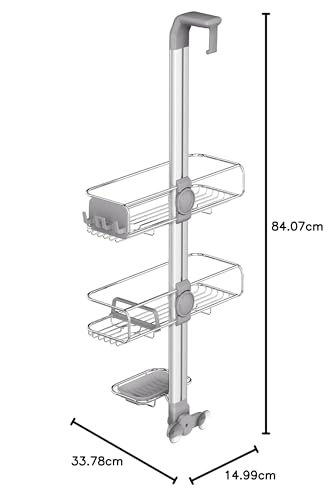 simplehuman BT1101 Over Door Shower Caddy | Adjustable Shelves | Rustproof Stainless Steel 6