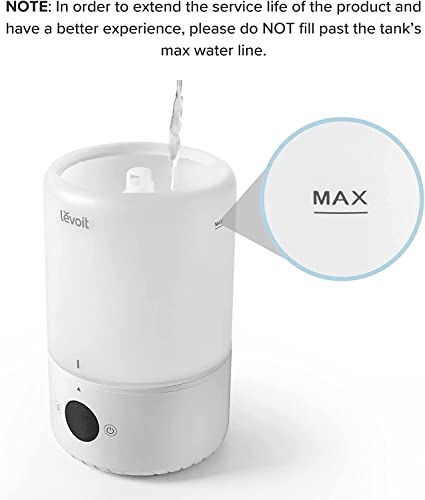 Levoit 3L Smart Cool Mist Humidifier - Top-Fill, Auto Mode, Up to 25H Run Time | Covers 27㎡ 10