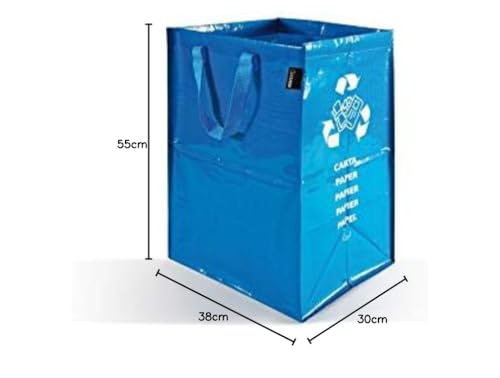 Perfetto Recycle Paper Bag Container - 62L Capacity | Avio Color | 30x38x55 cm 8