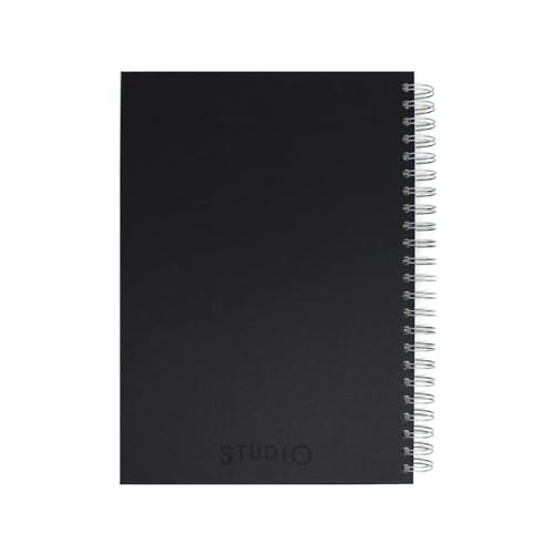 Artway Studio Sketchbook - A4 Portrait | 170gsm Cartridge Paper | 48 Sheets | Black Hardback Spiral Bound 3