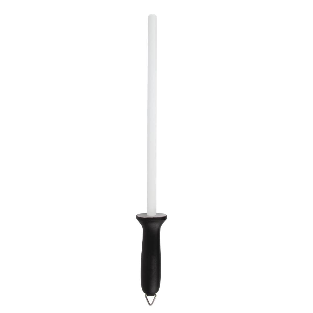 Vogue Ceramic Sharpening Steel - 30.5cm Rod Length | Non-Slip Handle | Black Finish 4