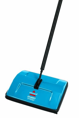 BISSELL Sturdy Sweep Lightweight Cordless Carpet Sweeper | Blue | Lays Flat Under Furniture