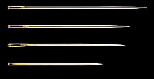 Clover Sashico Hand Sewing Needles - Metal, Gold Eye Plating | Size 1 3