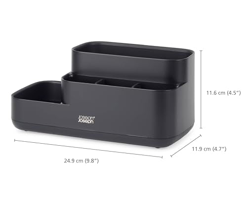 Joseph Joseph Easystore Shower Organiser - Compact Storage | Black Plastic 4
