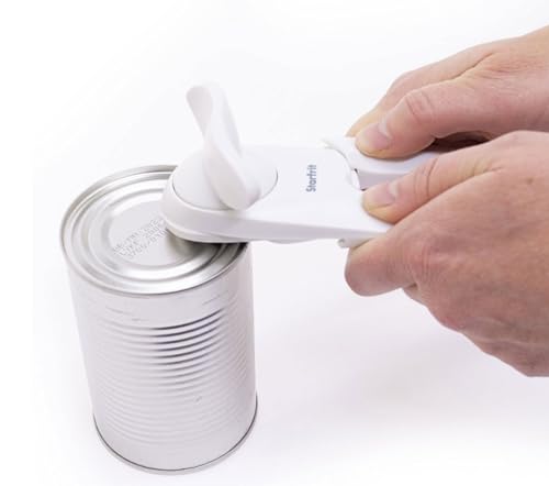 STARFRIT Little Beaver Can Opener - Ambidextrous, Hygienic Lid Hold | Plastic, White 3