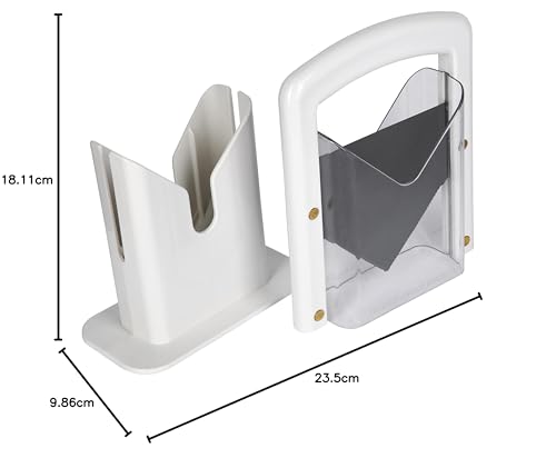Hoan KitchenCraft Bagel Slicer and Cutter - Safe, Even Slicing | Carbon Steel & Plastic | White 9