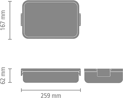Brabantia Make & Take Lunch Box Bento - 2L Capacity, Jade Green | Microwave/Freezer Safe 10