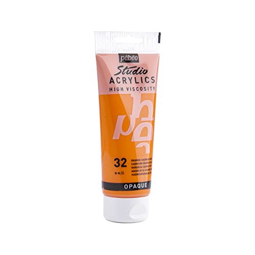 PEBEO Studio Acrylics Fine Acrylic Paint - Liquid Form, 100 ml, Lt Orang L 10