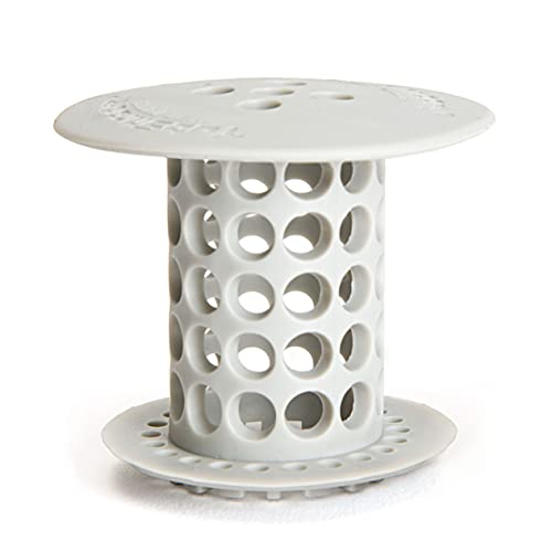 TubShroom Silicone Tub Drain Protector Hair Catcher Strainer Snare | Fits Standard 1.5 Inch Drains | Grey 8