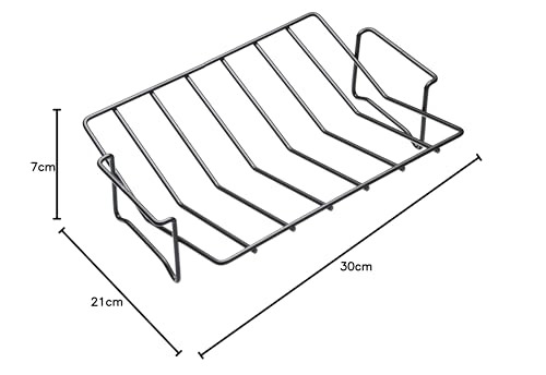 KitchenCraft Non-Stick V-Shape Roasting Rack | 30 x 21 cm | Black Metal 6