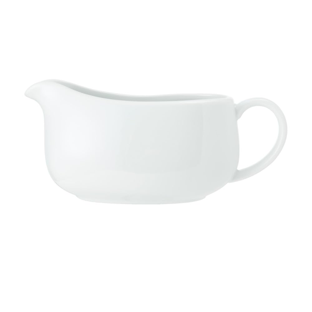 MIKASA Chalk Porcelain Gravy Boat - 700ml Capacity | Dishwasher Safe | 22cm Length 1