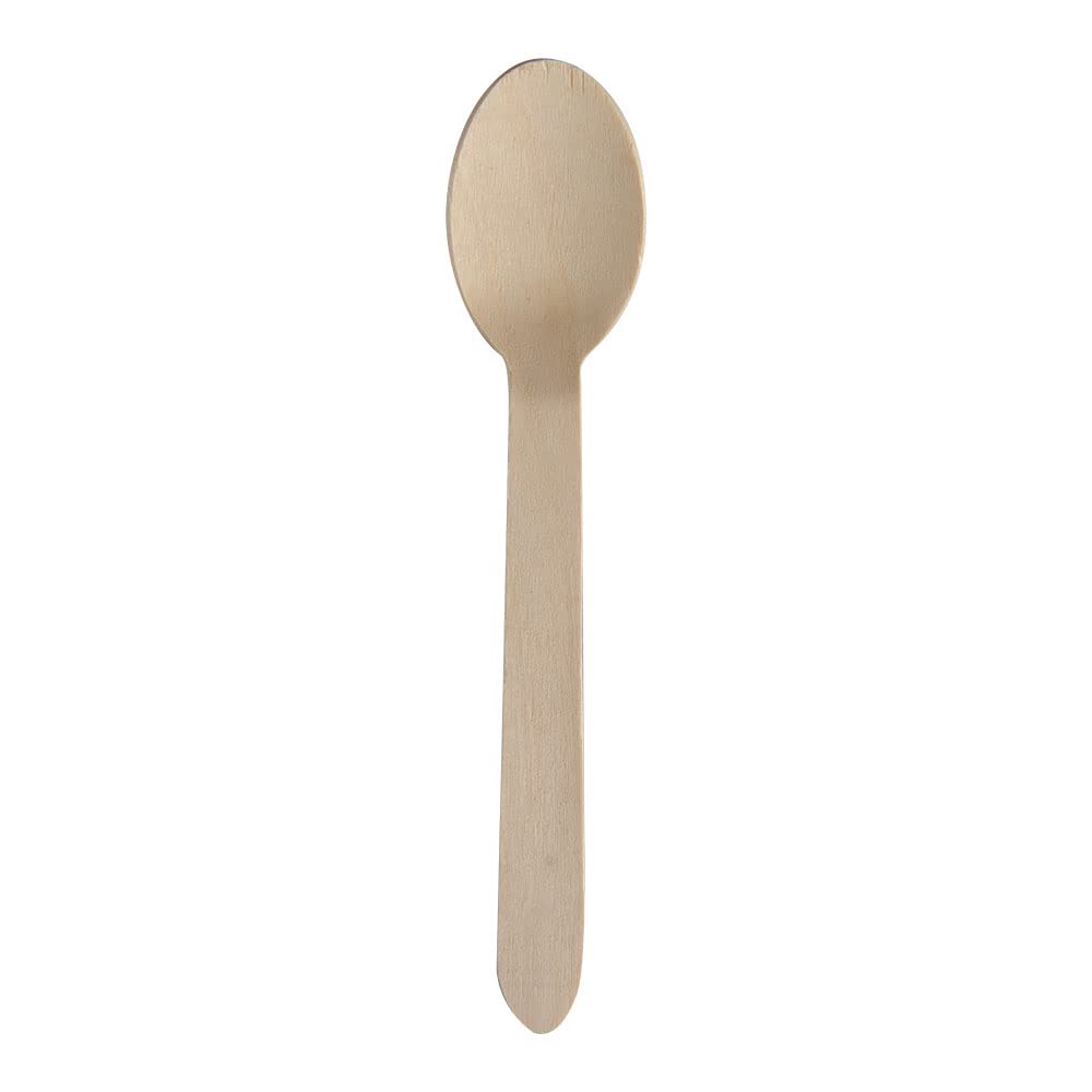 ABENA Gastro-Line 16cm Wooden Disposable Spoons | FSG Certified Birchwood | Compostable