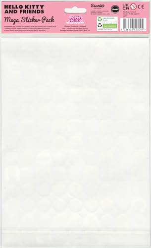 Paper Projects Hello Kitty and Friends Mega Sticker Pack - 110+ Pieces | Foiled & Glossy Sheets | Craft & Decoration 3
