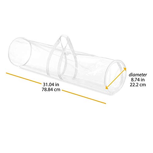 RAM ONLINE Cylinder Gift Wrap Storage Bag - Clear, Space-Efficient, Holds Up to 30 Rolls 7