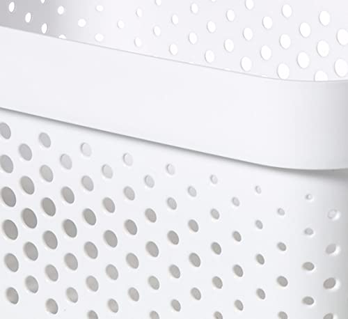 CURVER Infinity Dots Set of 3 Medium Storage Baskets - 11L Capacity | 100% Recycled Plastic | White 4