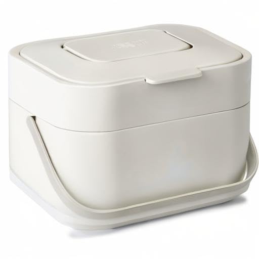 Joseph Joseph Intelligent Waste Stack 4 Kitchen Food Waste Compost Caddy | 4 Litres | Stone 8