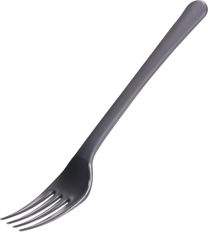 ABENA Gastro Reusable Plastic Forks - 18cm, Charcoal Grey | Pack of 50