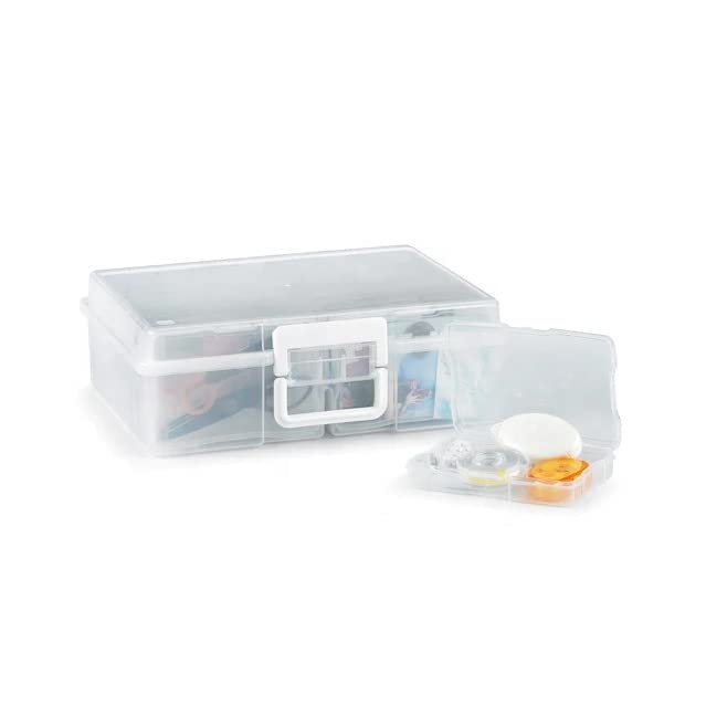 Zuvo Plastic Photo Storage Box - 16 Cases, Removable Dividers, Clear Polypropylene 8
