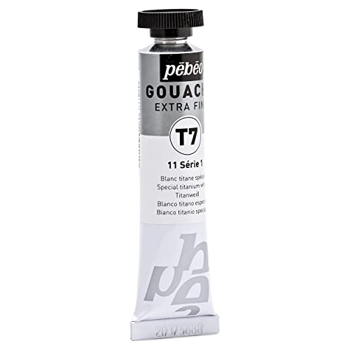 PEBEO Gouache Paint - Extra-Fine T7 Pigment | Titanium White | 20 ml Tube 6