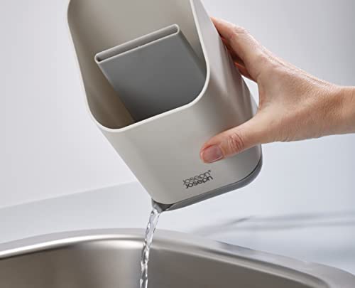 Joseph Joseph Duo Cutlery Drainer with Knife Slot - Grey Plastic | Integrated Pouring Spout 3