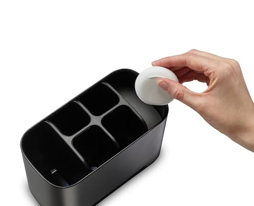Joseph Joseph Easy-Store Toothbrush Holder Caddy | Ventilated Plastic Storage | Black 3