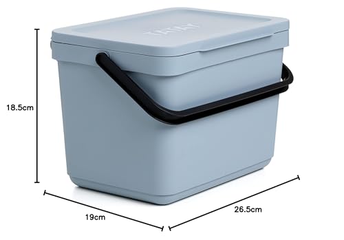 TATAY Kitchen Food Waste Compost Caddy Bin - 6L Capacity, Freestanding, Ocean Color 5