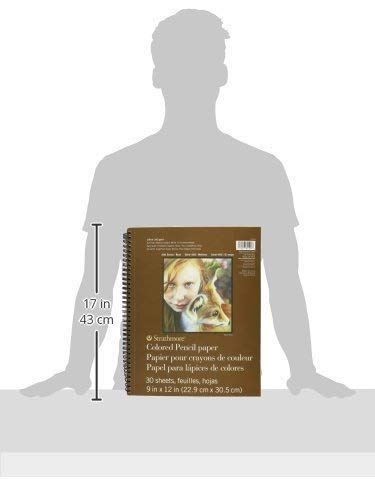 Strathmore Pro-Art Colored Pencil Spiral Drawing Pad - 9 x 12-inch, 30 Sheets, White Paper 3