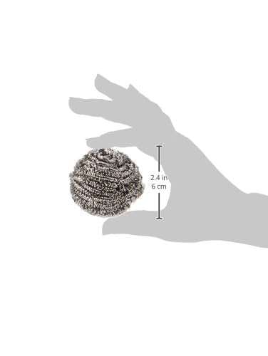 Spontex Tough Steel Metal Scourers - Powerful Cleaning, 4 Count | 90% Recycled Steel 4