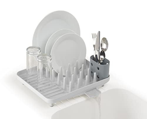 Joseph Joseph Duo Compact Dish Drying Rack | Grey Plastic | Sloping Base 5