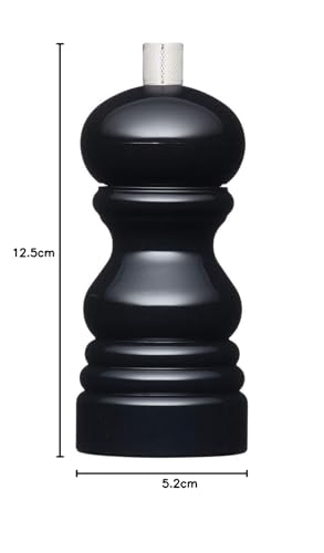 MasterClass Pepper Mill/Salt Grinder - Classic Capstan Shape | Ceramic Grinder | Black 17 cm 6
