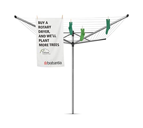 Brabantia 60m Lift-O-Matic Advance Rotary Washing Line | Adjustable Height 149-197 cm | Includes Cover & Peg Bag 10