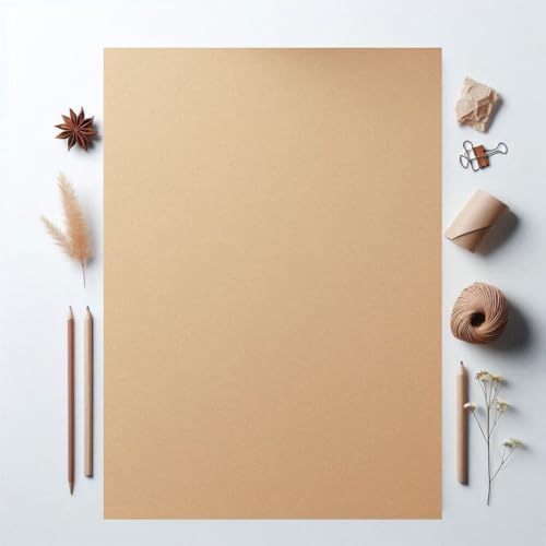 Hawksbill Brown Kraft Card A4 280GSM - 50 Pack Thick Cardstock for Crafts and Office Use 3