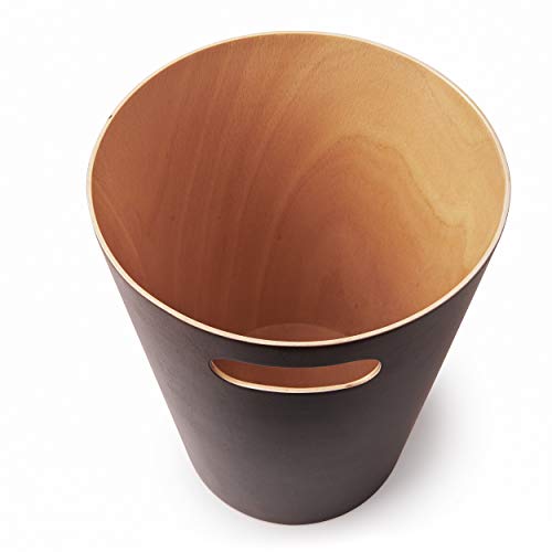 Umbra Woodrow 2 Gallon Wooden Trash Can | Espresso Finish | Modern Design 14