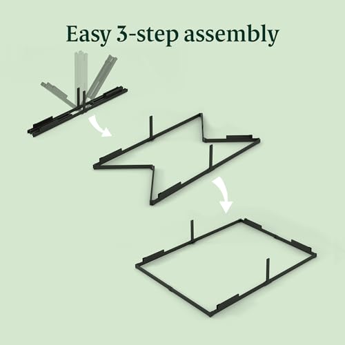Zinus Caleb Double Bed Frame - 4ft6 (135 x 190 cm) - 14.2'' Height - Black Steel 5