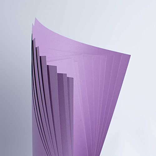 House of Card & Paper A4 160gsm Lilac Coloured Card - 100 Sheets | Bright Mill Dyed Paper 5
