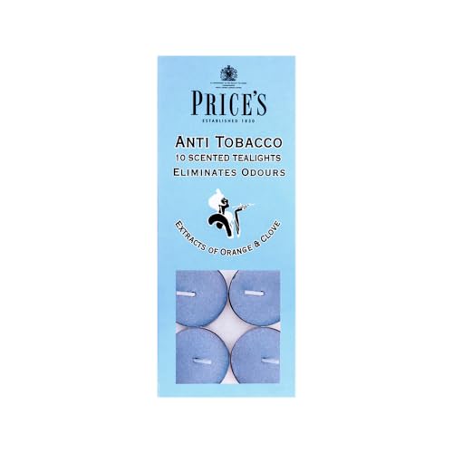 Price's Anti-Tobacco Tealights - 10 Pack | Orange & Clove Scent | Long Burning Wax 2