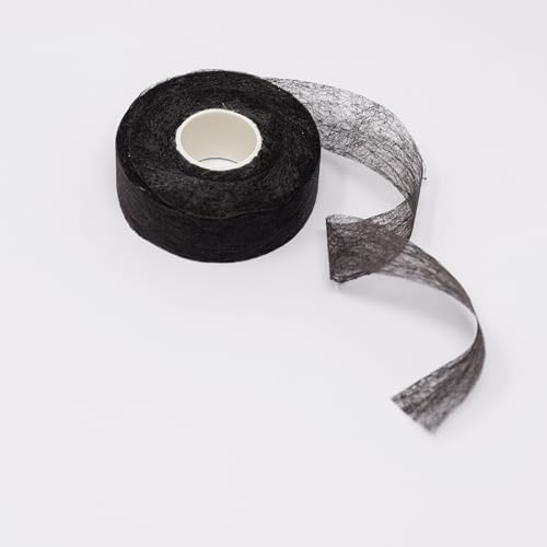 KORBOND Hemming Web - Iron On Hem Tape for No-Sew Hemming | 20m x 2cm Black Cloth 3