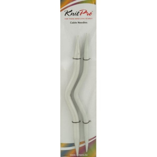 KnitPro Aluminium Cable Needles - Set of 2, 6.00mm & 8.00mm | Grey 3