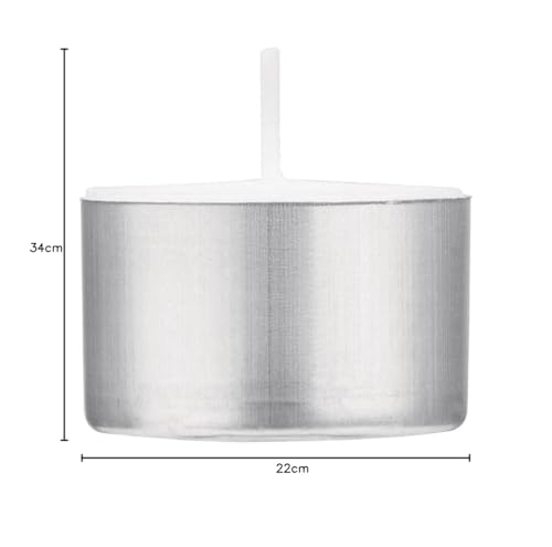 Olympia White Tealight Candles - 8 Hour Burn Time | Pack of 75 | GF449 10