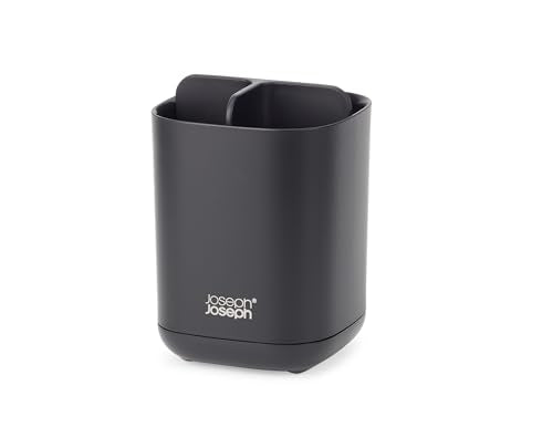 Joseph Joseph Easy-Store Toothbrush Holder Caddy | Ceramic | Black | Ventilated Storage 2