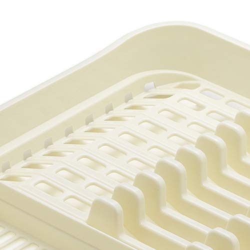 Addis Plate Rack - Large Capacity Dish Drainer | BPA Free Plastic | Linen Color 2