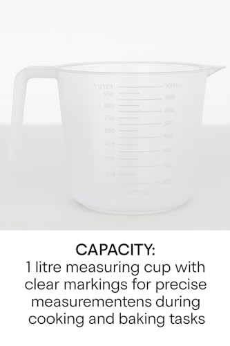 1ABOVE 1 Litre Measuring Cup with Handle - Clear Plastic, BPA Free, Stackable 2